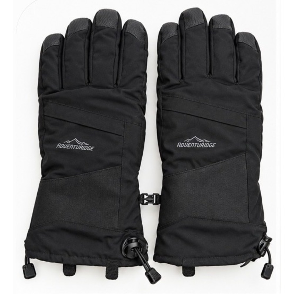 Adventuridge Mens XL Winter Gloves Black Insulated Ski Snowboard Performance
